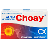 Alpha Choay 4200IU điều trị phù nề sau chấn thương, phẫu thuật, bỏng (Hộp 2 vỉ x 15 viên)