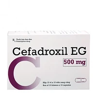 CEFADROXIL EG 500mg điều trị nhiễm khuẩn đường tiểu, da, viêm họng (Hộp 10 vỉ x 10 Viên)