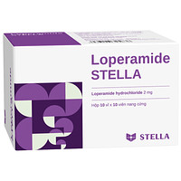 Thuốc Loperamide 2mg Stella Pharm dùng cho điều trị tiêu chảy liên quan đến bệnh viêm ruột (10 vỉ x 10 viên)