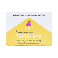 YSP Uripax 200mg giúp giảm triệu chứng tiểu khó và đau trên khớp mu bàng quang hộp 10 vỉ x 10 viên