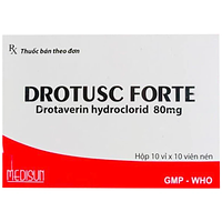 Drotusc Forte 80mg điều trị co thắt dạ dày - ruột, hội chứng ruột bị kích thích (hộp 100 viên)