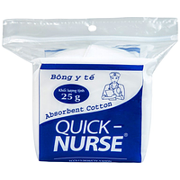 Quick Nurse Bông y tế dùng cho vết thương ngoài da, sát trùng, vệ sinh cho bé (Gói 25g)