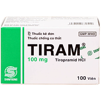 Tiram 100mg Shinpoong Deawoo điều trị co thắt dạ dày ruột (hộp 100 viên)