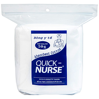 Quick Nurse Bông y tế dùng cho vết thương ngoài da, sát trùng, vệ sinh cho bé (Gói 50g)