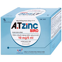 Siro A.Tzinc 10mg/5ml An Thiên giúp ngăn ngừa và hỗ trợ điều trị tình trạng thiếu kẽm (30 ống)