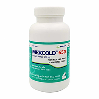 Mexcold 650mg điều trị đau đầu, đau răng, đau nhức bắp thịt ( chai 200 viên)