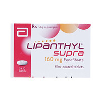 Thuốc Lipanthyl Supra 160mg Abbott dùng để điều trị bệnh tăng cholesterol máu (3 vỉ x 10 viên)
