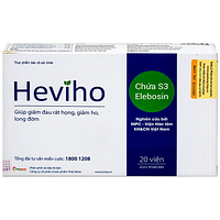 Heviho giảm đau rát họng, giảm ho, long đờm (2 vỉ x 10 viên nén)