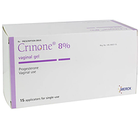 Crinone 8% Merck điều trị các rối loạn liên quan đến sự thiếu hụt progesterone (Hộp 15 ống)