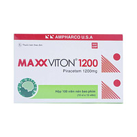 Viên nén Maxx Viton 1200 Ampharco U.S.A dùng để điều trị các triệu chứng như chóng mặt và suy giảm trí nhớ (10 vỉ x 10 viên)