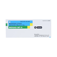 Mosad MT điều trị các triệu chứng dạ dày - ruột hộp 10 vỉ x 10 viên 