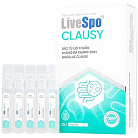 LiveSpo Clausy bổ sung lợi khuẩn, giúp cân bằng hệ vi sinh đường ruột (25 ống x 5ml)