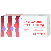Rosuvastatin Stella 10mg điều trị tăng cholesterol máu (Hộp 3 vỉ x 10 viên)
