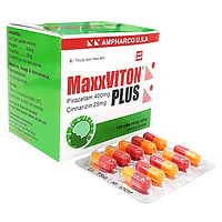 Viên nang cứng MaxxViton Plus 400mg/25mg Ampharco U.S.A dùng cho điều trị rối loạn tiền đình (10 vỉ x 10 viên)