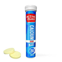 Activemuss Calcium 500 + Vit.D3 bổ sung calci và vitamin D3 cho cơ thể tuýp 20 viên