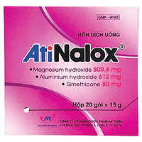 Hỗn dịch uống AtiNalox 15g An Thiên điều trị viêm loét dạ dày - tá tràng cấp, mạn tính (20 gói)