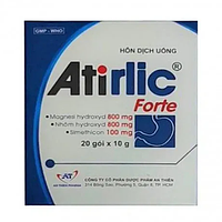 Hỗn dịch uống Atirlic điều trị viêm loét dạ dày tá tràng, trào ngược dạ dày thực quản (20 gói x 10g)