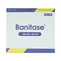 Banitase 625mg trị khó tiêu ở dạ dày - ruột hộp 20 vỉ x 5 viên
