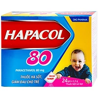 Hapacol 80mg giảm đau, hạ sốt hộp 24 gói