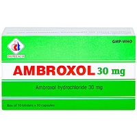 Ambroxol 30mg điều trị viêm phế quản, hen phế quản hộp 10 vỉ x 10 viên