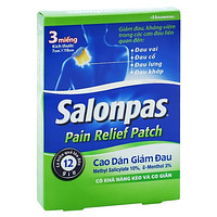 Cao dán giảm đau Salonpas Pain Relief Patch dùng cho các cơn đau cổ, đau vai (7cm x 10 cm - 3 miếng)