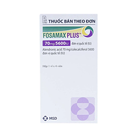 Fosamax Plus 70mg/5600IU MSD điều trị loãng xương (Hộp 1 vỉ x 4 viên)