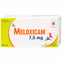 Meloxicam 7.5mg dùng để điều trị viêm xương khớp và viêm cột sống (2 vỉ x 10 viên)