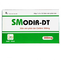 Smodir-DT thuốc dùng để điều trị các nhiễm khuẩn ở mức độ nhẹ và trung bình (1 vỉ x 10 viên)