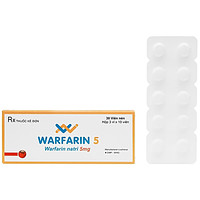 Warfarin 5 S.P.M dùng trong điều trị ngắn hạn huyết khối tĩnh mạch và tắc nghẽn phổi cấp tính (3 vỉ x 10 viên)