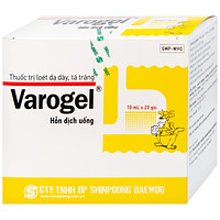 Varogel Shinpoong Deawoo hỗn dịch uống dùng để điều trị viêm loét dạ dày, tá tràng (20 gói x 10ml)