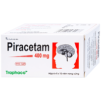 Piracetam 400mg Traphaco viên nang cứng được dùng để điều trị suy giảm trí nhớ và triệu chứng chóng mặt (6 vỉ x 10 viên)
