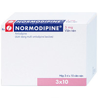 Viên nén Normodipine 5mg Gedeon dùng để điều trị tăng huyết áp và đau thắt ngực ổn định (3 vỉ x 10 viên)