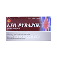 Neo-Pyrazon 50mg United dạng viên (25 vỉ x 4 viên) có tác dụng giảm đau, hạ sốt và kháng viêm.