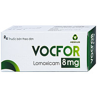 Sản phẩm Vocfor 8mg Medisun dùng để điều trị đau sau phẫu thuật (3 vỉ x 10 viên).
