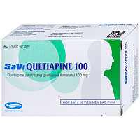 Thuốc Savi Quetiapine 100 dùng để điều trị chứng tâm thần phân liệt (3 vỉ x 10 viên)