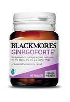 Blackmores Ginkgo Forte Bổ Não Tăng Cường Tuần Hoàn Máu Não 40 Viên