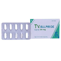 TV.Sulpiride TV. Pharm, dành cho người bị tâm thần phân liệt, gồm 10 vỉ với 10 viên mỗi vỉ.
