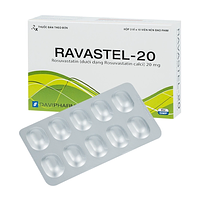 Ravastel-20 Davipharm (3 vỉ x 10 viên) là thuốc điều trị tăng cholesterol máu và ngăn ngừa biến cố tim mạch.