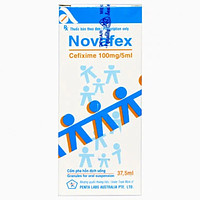 Cốm pha hỗn dịch uống Novafex 37.5ml Mekophar được dùng để điều trị các trường hợp nhiễm khuẩn ở đường hô hấp trên và dưới.