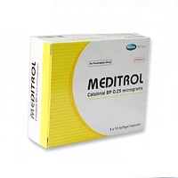 Thuốc Meditrol 0.25mcg MEGA được dùng để điều trị loãng xương (3 vỉ x 10 viên)