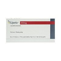 Sản phẩm Uperio 200mg Novartis dùng trong điều trị suy tim (gồm 4 vỉ, mỗi vỉ chứa 7 viên)
