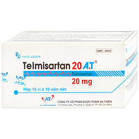 Thuốc Telmisartan 20 A.T dùng để điều trị tăng huyết áp (10 vỉ x 10 viên)
