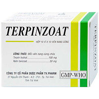 Sản phẩm Terpinzoat TV.PHARM giúp làm loãng đờm và hỗ trợ điều trị các triệu chứng ho (100 viên)